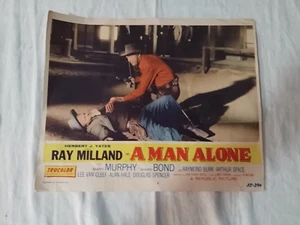 A Man Alone -1955 Lobby Card #8 Size 11x14 Ray Milland Vintage Historic Ephemera - Picture 1 of 6