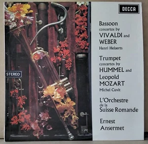 DECCA SXL 6375 AUS ED 1 BASSOON & TRUMPET COCERTOS WEBER VIVALDI HUMMEL ANSERMET - Picture 1 of 3