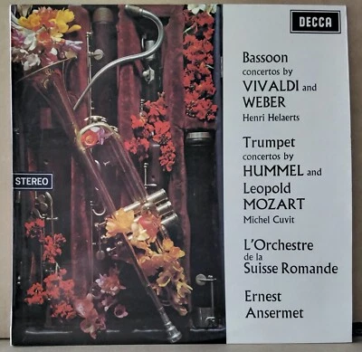 DECCA SXL 6375 AUS ED 1 BASSOON & TRUMPET COCERTOS WEBER VIVALDI HUMMEL ANSERMET - Image 1 of 3