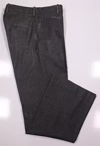Pantalones Theory Gris/Negro Donegal Tweed Lana-Algodón Frente Plano Corte Bota 30x30 - Imagen 1 de 6