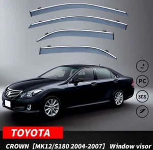 For Toyota CROWN 2005-2009 Window Visors Rain Sun Guard Ven ABS 4PCS - Picture 1 of 5