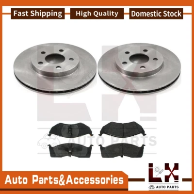 Pastillas de freno delanteras metálicas y rotores para Dodge Neon 1998-1999 Foto 1 de 4