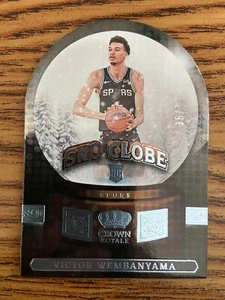 2023-24 Crown Royale Victor Wembanyama Sno Globe #19 35/75 Rookie - Picture 1 of 3