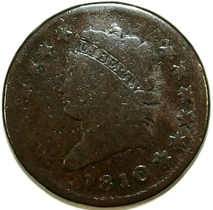 1810 Classic Head Large Cent Piece ☆☆ Circulated Details ☆☆ Great For Sets 413 - Picture 1 of 2
