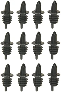 Vertedores de flujo libre, 2,5 X 1,25 pulgadas, 12 unidades, negro - Imagen 1 de 3