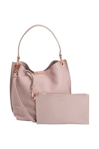 Ted Baker CANDIEE Bolso Hobo Cuero Grano Suave Rosa Pálido - Imagen 1 de 7