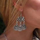 Fashion Earrings For Woman Silver Coins Drop Dangle Chandelier Cluster Boho Girl