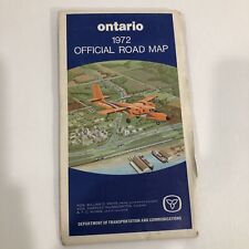 Road Map, Ontario, Canada (Department Transportation) circa 1972 Used w/ Wearing