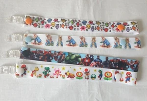 Charakterband Dummyclip (Mr. Men, Super Mario, Peter Rabbit, Avengers, Gruffalo) - Bild 1 von 5