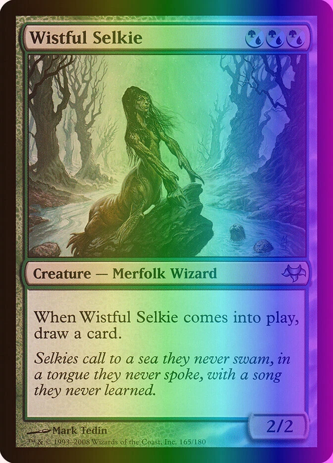 MTG Magic the Gathering Wistful Selkie (165/187) Eventide HP- FOIL - Image 1 of 1