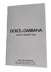 Dolce & Gabbana VELVET DESERT OUD 0.05 oz 1.5 ml EDP Mini/Travel Sample Vial - Picture 1 of 4