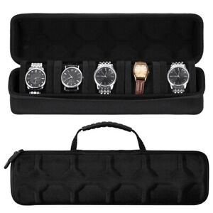 Porta Orologi da Viaggio con 5 slot per orologi gioielli bracciali rigido compat