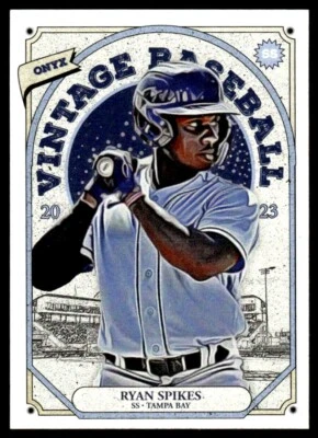 2023 Onyx Vintage #OV-RS Ryan Spikes Tampa Bay Rays - Image 1 of 2