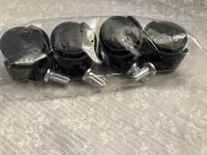 4 ruote girevoli di ricambio per articoli leggeri. 1,5 pollici ruota doppia. - Foto 1 di 5