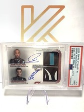 2022 Topps Dynasty F1 Lewis Hamilton/George Russell Dual Patch Auto /10 PSA 9
