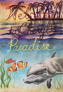 Custom Watercolor Handmade Personalized Sign Decor for Office or Home Baby Name - Picture 1 of 15