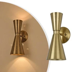 Brass Wall Sconce, Mid Century Modern Sconce Wall Lighting, Up Down Gold Wall... - Picture 1 of 9