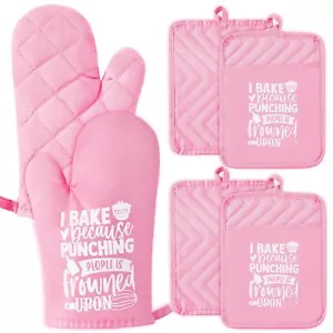 6Pcs Cotton Oven Mitts Pot Holders Funny Women Resistant Hot Pads Machine Was... - Picture 1 of 7
