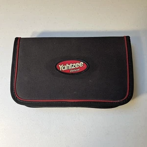 Yahtzee Deluxe Portable Travel Edition Folio Nylon Zip Case Game 2003 Hasbro - Picture 1 of 9