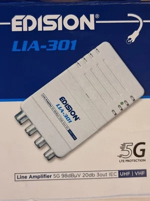 LIA-301 Hausanschlussverstärker UHF/VHF 47-694 MHz 1 Eingang 3 Ausgänge - Bild 1 von 4