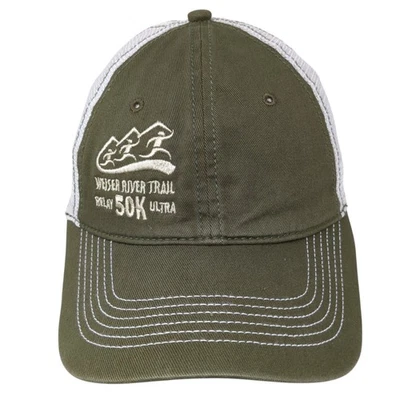 Chapéu caminhoneiro Weiser River Trail Strapback malha traseira verde tamanho único distrito - Imagem 1 de 4