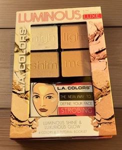 LA Colors 5-Piece 3D Luminous Luxe Shine & Glow Palette Tutorial Booklet-.54oz - Picture 1 of 2