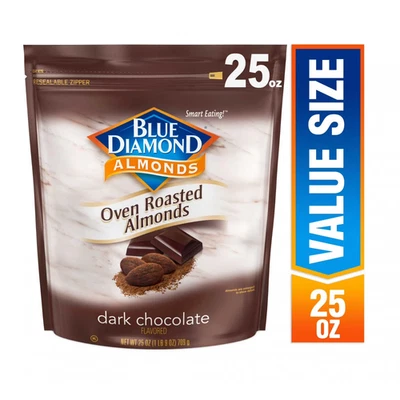 Blue Diamond Almonds Oven Roasted Dark Chocolate Almonds, 25 Oz. - Image 1 of 4