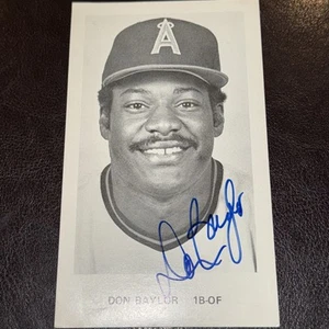 Don Baylor Autographed Signed 3.25x5.5 Photograph California Angels BAS Beckett - Picture 1 of 4
