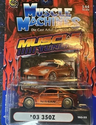 Muscle Machines Muscle Tuners 03 Nissan 350Z 1:64 T03-55 Orange New In Box - Image 1 of 4