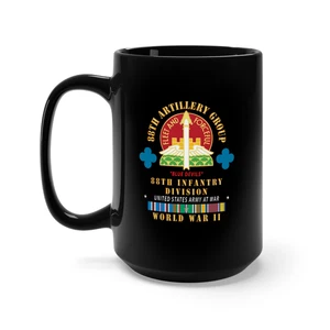 Taza Negra 15oz - 88º Grupo de Artillería - DUI - 88ª División de Infantería - Blue Devi - Imagen 1 de 2