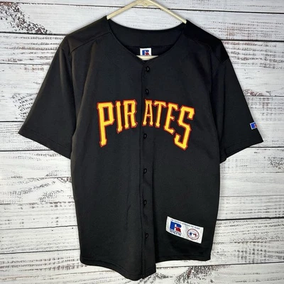 Vintage Majestic Pittsburgh Pirates Sewn MLB Jersey Black Youth Boys Large 14/16 - Image 1 of 4