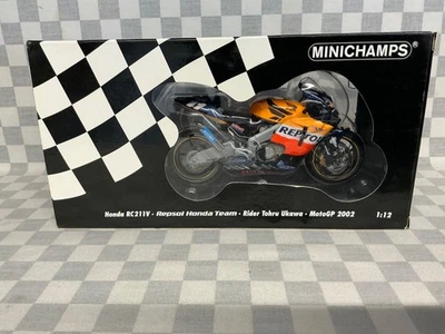 1/12 MINICHAMPS  REPSOL HONDA RC211V TOHRU UKAWA MOTO GP 2002 - Image 1 of 4