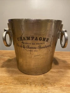 Vin De La Chateau Chambertin Frankreich Champagner Edelstahl Eiskübel Bargeschirr - Bild 1 von 12