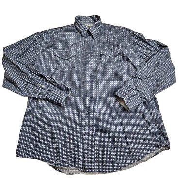 Stetson Shirt Mens 2XL Blue Polka Dot Pearl Snap Long Sleeve Western Flip Cuff - Image 1 of 4