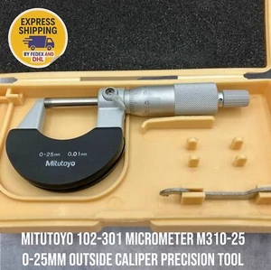 Herramienta de precisión pinza exterior Mitutoyo 102-301 micrómetro M310-25 0-25 mm - Imagen 1 de 5