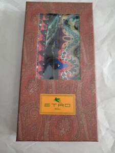 ETRO Milano Abstract Print Scarf Wool Silk msrp $410 new in box - Picture 1 of 9