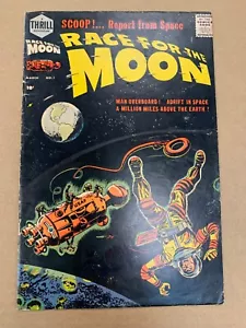 RACE FOR THE MOON HARVEY BOB POWELL GRADO MEDIO INFERIOR 1958 ESPACIO EMOCIONANTE DE COLECCIÓN - Imagen 1 de 11