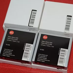 Leica E39 /43/46/49 55/60/62/67/72/82mm Black/Silver  UVa  Filter II  UV filter