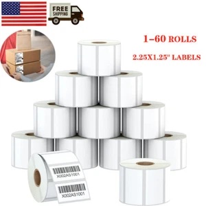 Etiqueta SKU envío térmico directo 1-60/Roll 2,25"" x 1,25"" para Zebra LP2824 TLP2824 - Imagen 1 de 14