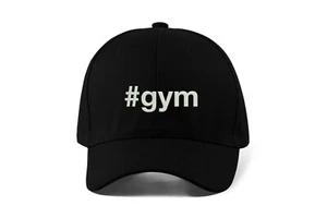 Baseballmütze Fitnessstudio Hashtag Sport Training Logo bestickt Papa Mütze Sportbekleidung - Bild 1 von 4
