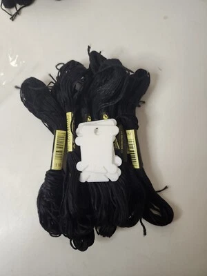 12pcs Black Cross Stitch Hand Embroidery Thread DIY Sewing Cord String Supplies - Image 1 of 2