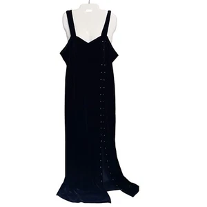 Vintage Dress Womens Plus Size 18/20 Maxi Whimsygoth Gothic Y2K 90s Rhinestones - Picture 1 of 10