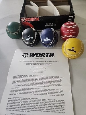 Kit de entrenamiento de lanzadores de béisbol Worth, varias pelotas de peso (solo cinco pelotas)* Foto 1 de 4
