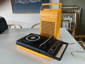 Philips 133 Koffer-Plattenspieler vintage Retro Designklassiker Plastik  70er