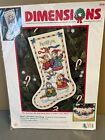 Dimensions 8619 Snow Carolers Stocking, Counted Cross Stitch Kit, New & Sealed