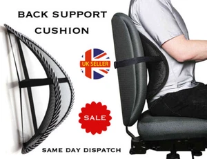 Lower Back Lumber Support Cushion Car Seat Posture Therapy Pillow Pain Relief UK - Picture 1 of 5