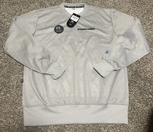 NWT Vintage Cliff Keen Sweatshirt Mens Large Sterilaser Gray Crew Neck - Picture 1 of 3