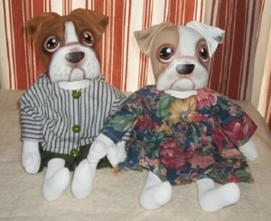 Compre 2 y obtenga el tercero GRATIS, PATRÓN, Bulldog, muñeca de arte popular primitivo, arte para mascotas - Imagen 1 de 2
