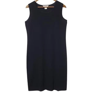 Exclusively Misook Sheath Dress Size M Black Sleeveless Normcore Rayon Womens  - Picture 1 of 9