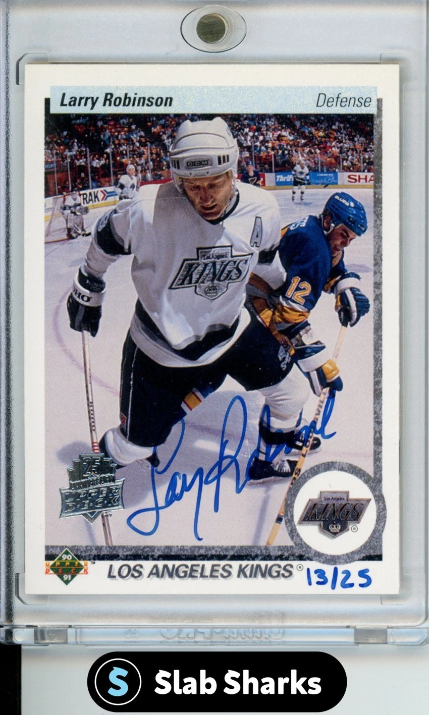 1990 UPPER DECK #52 LARRY ROBINSON UD AUTOGRAPHED BUYBACK AUTO /25
